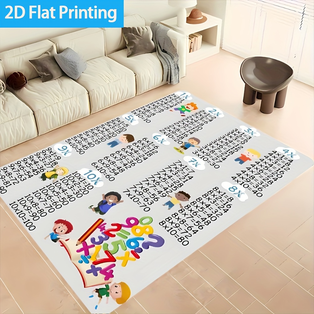 Multiplication Table Mat - 1 alfombra colorida con diseño de