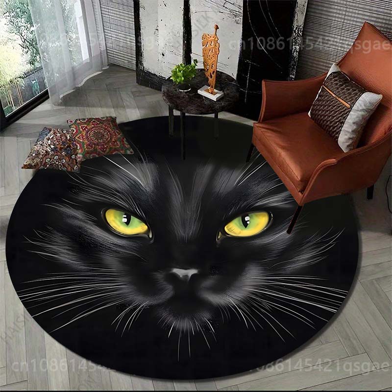 Multiplication Table Mat - Alfombra redonda con estampado de gato