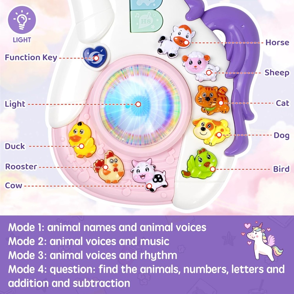 Juguetes musicales de unicorni - Kids First Education reseña y precio